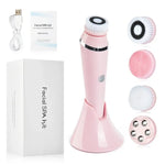 Pink Facial Cleansing and Massaging Device - Vignette | VogueBeautify