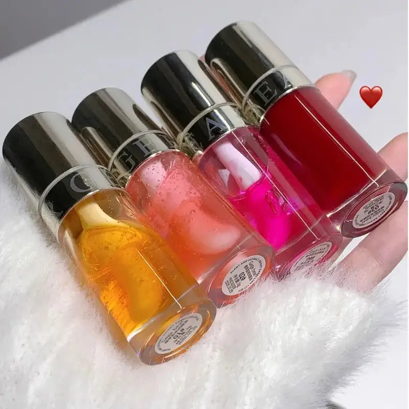 Collection of colorful nail polish bottles in various shades.