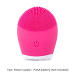 Pink Silicone Facial Cleansing Brush - Vignette | VogueBeautify