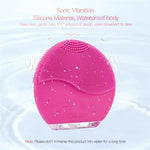 Pink Silicone Facial Cleansing Brush - Vignette | VogueBeautify