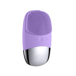 Pink Silicone Facial Cleansing Brush - Vignette | VogueBeautify