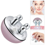 Pink & Silver Microcurrent Facial Roller - Vignette | VogueBeautify