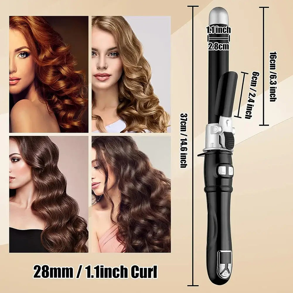 Hair curling iron with adjustable barrel size.