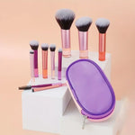 Purple Cosmetic Bag Makeup Brush Set - Vignette | VogueBeautify