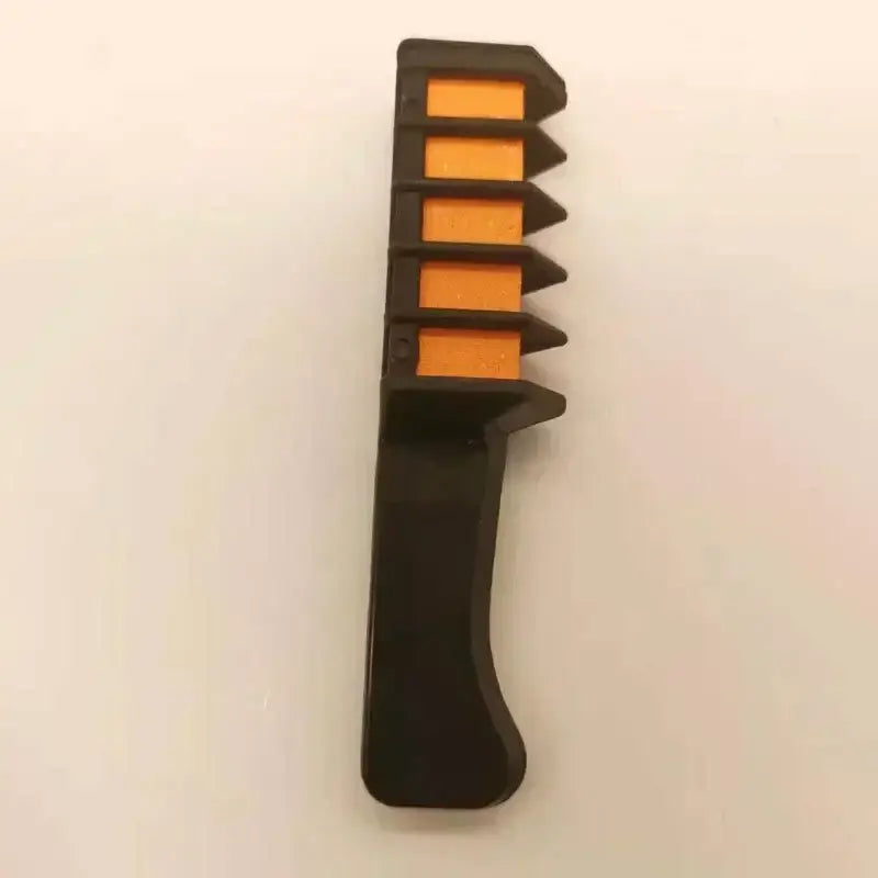 Hair comb with wide-spaced teeth and an ergonomic handle.