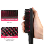 Red Bristle Hair Straightening Brush - Vignette | VogueBeautify