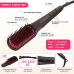 Red Bristle Hair Straightening Brush - Vignette | VogueBeautify