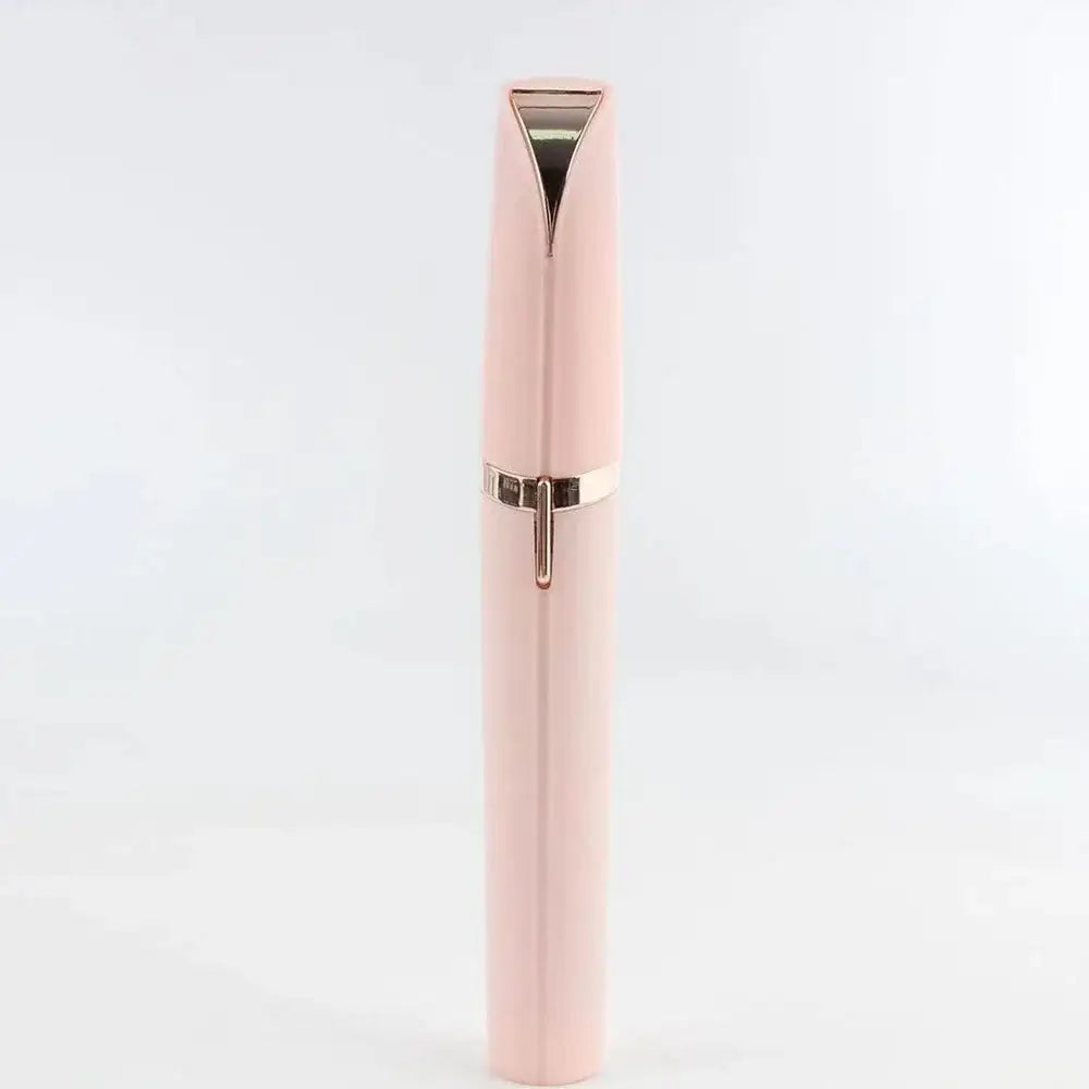 Pale pink lipstick tube with a gold-toned clasp.