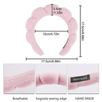 Scalloped Edge Pink Plush Headband - Vignette | VogueBeautify