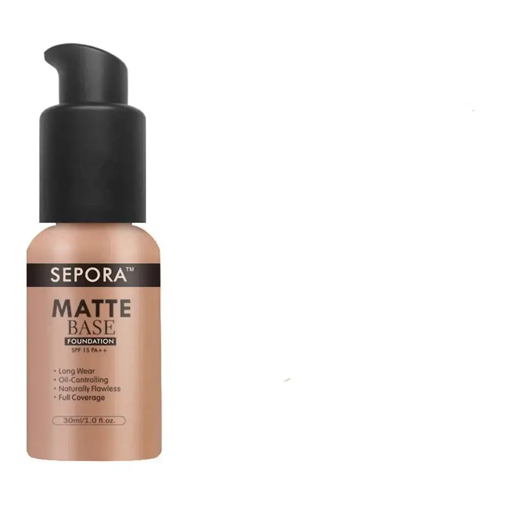 Bottle of Sepora matte base foundation makeup.