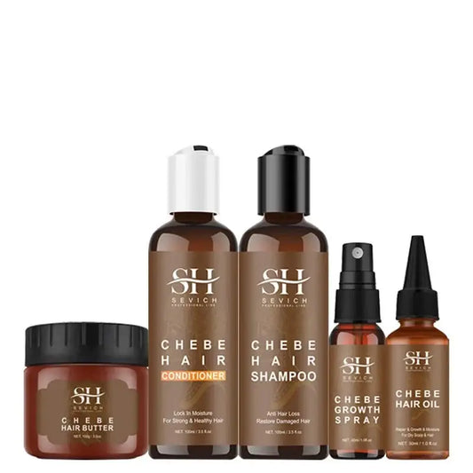 Set of hair care products from the SH Saloon brand, including shampoo, conditioner, hair mask, and styling sprays.