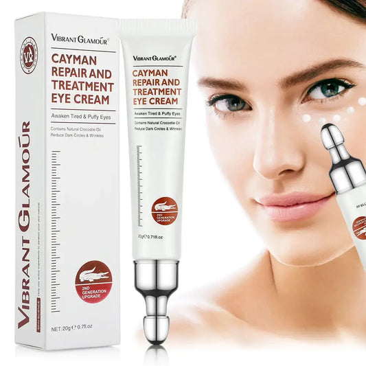 Eye cream product called ’Cayman Repair and Treatment Eye Cream’ by Vibrant Glamour.