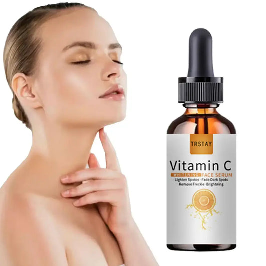 Bottle of Vitamin C serum with dropper cap.