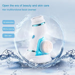 Waterproof Facial Cleansing Brush with Interchangeable Heads - Vignette | VogueBeautify