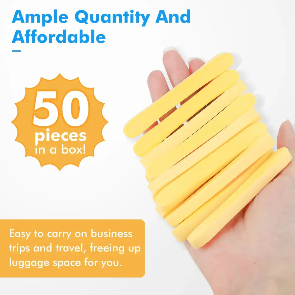 Yellow, disposable soap sheets held in a hand.